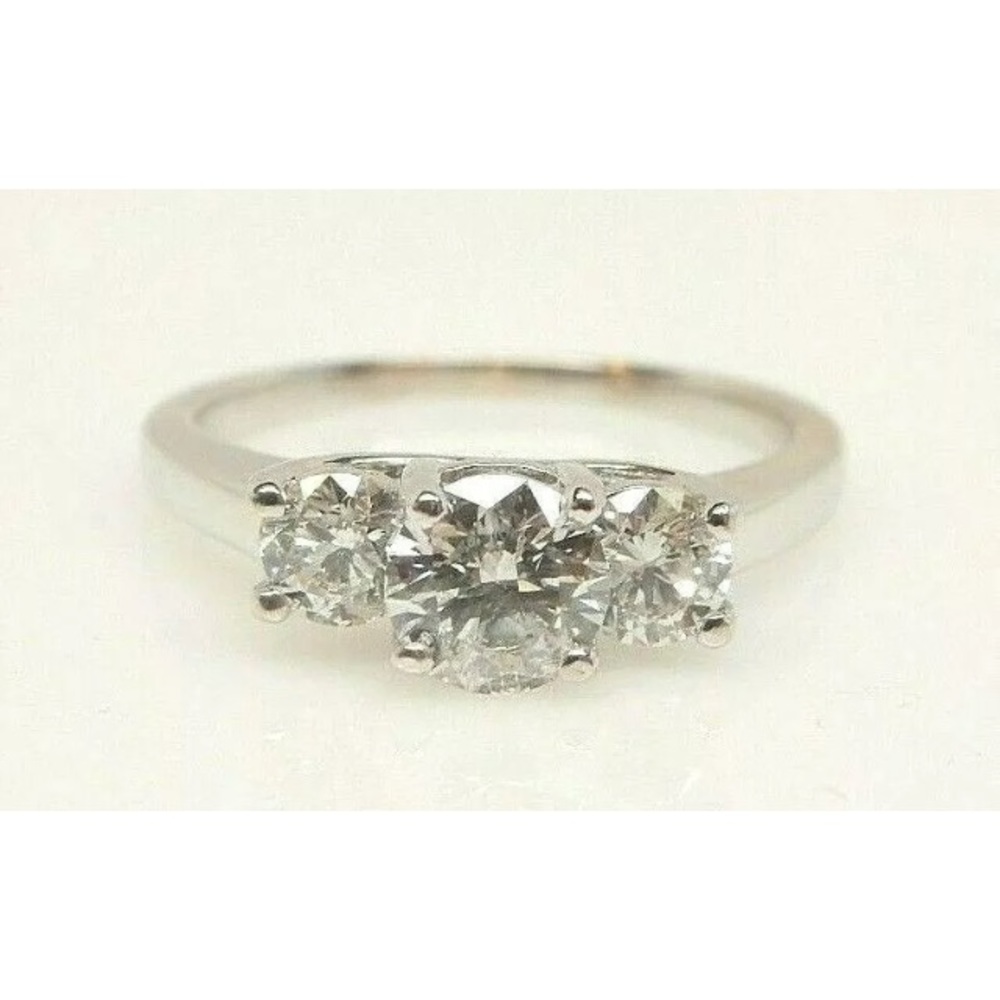 1 carat 14k and platinum 3 stone diamond ring